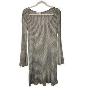 Altar'd State Long Sleeve Ribbed Sweater Dress Bell Sleeves‎ Size Medium